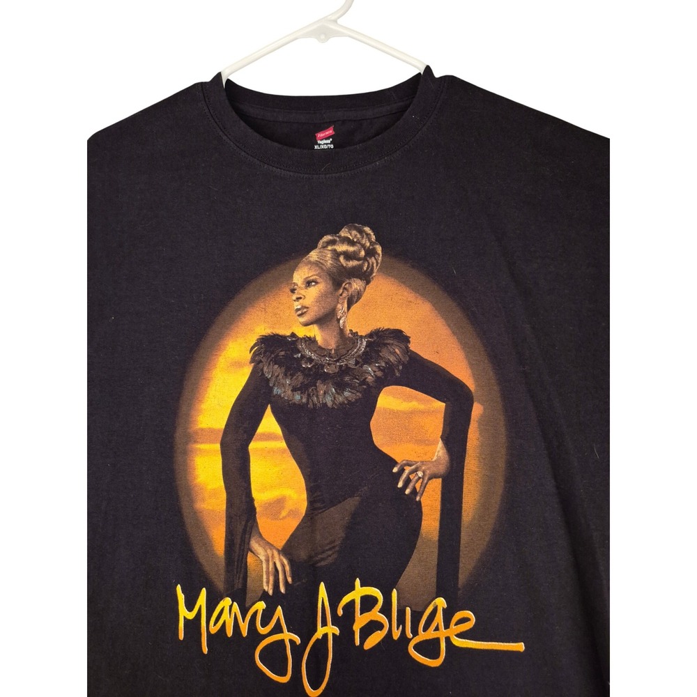 Mary J Blige 2013 The Liberation Tour Graphic T-Shirt Mens XL Black Hanes Cotton